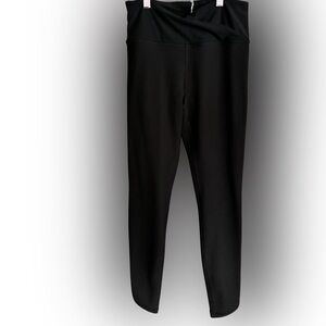 Athleta Black Elation Crossover Rib Leggings